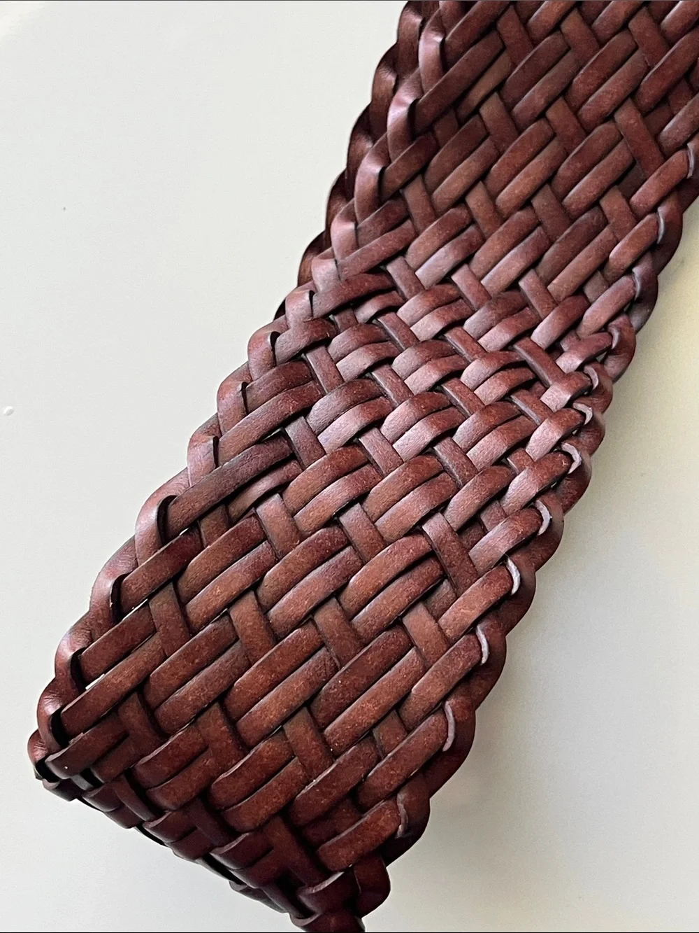 NWT Banana Republic Wide Braided Leather Belt - Brown